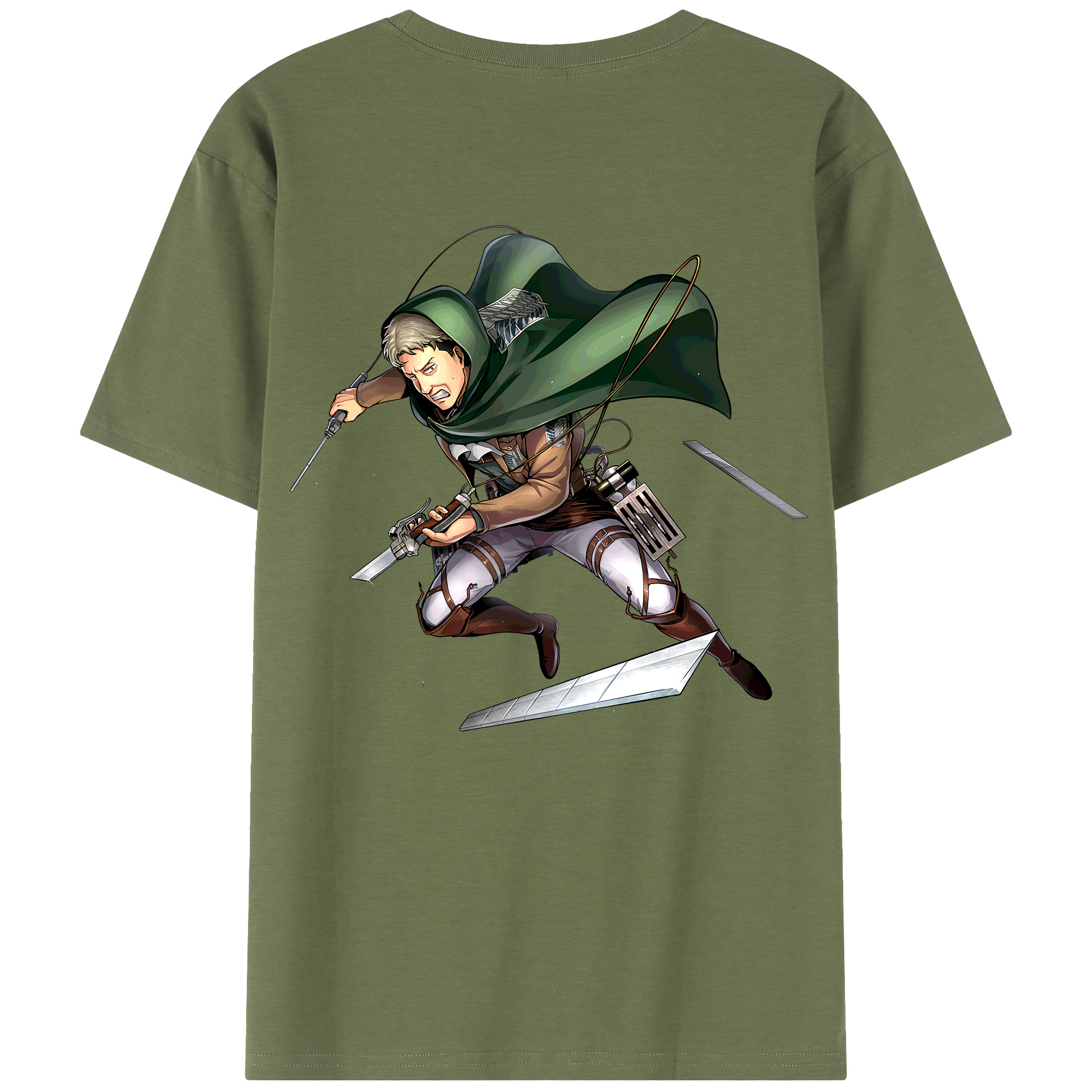 （画像用） 進撃の巨人 Attack on Titan 綿100％半袖Tシャツ（背面プリント）